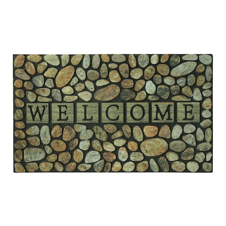 Sports Licensing Solutions Sports Licensing Solutions 18 in. W X 30 in. L Multi-Color Pebble Welcome Rubber Door Mat 58781